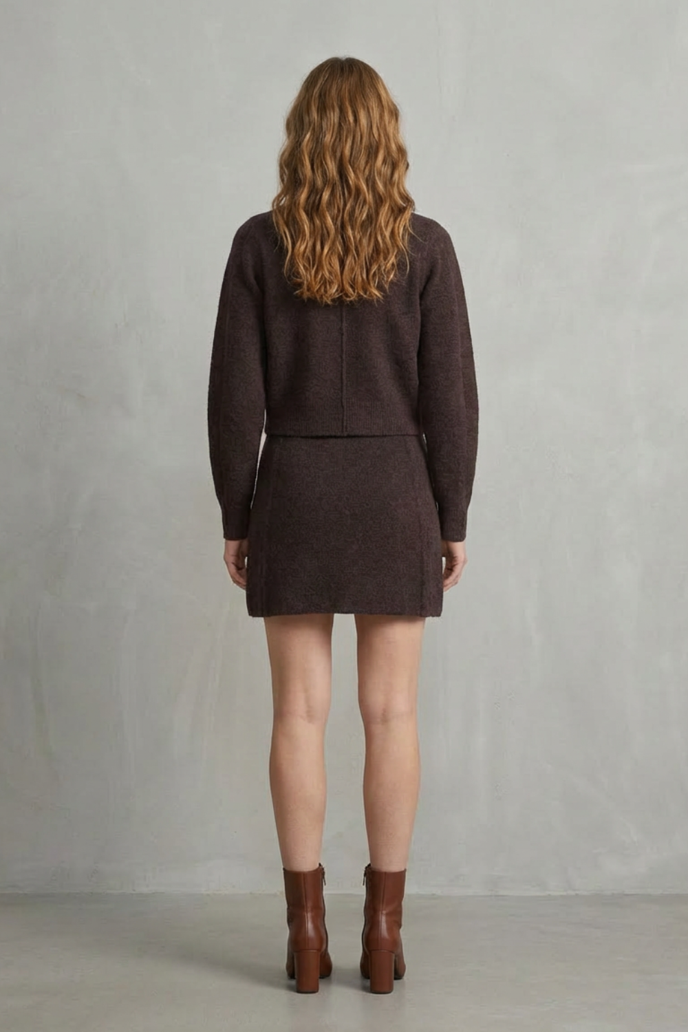 Marzella – Gold button knit – Two-piece skirt set-10510194245975-ZARA MAE LONDON