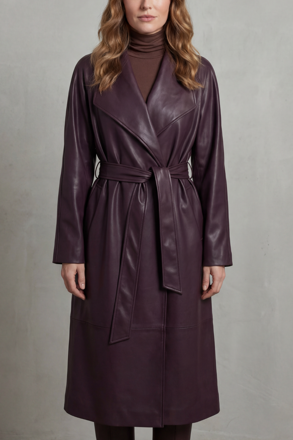 Marzienne – Waist-cinching silhouette – Faux leather trench coat-10482610504023-ZARA MAE LONDON