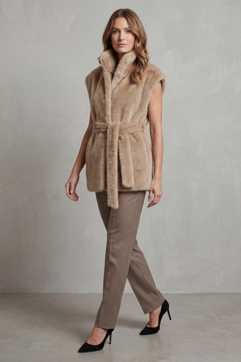 Quinn – Belted Faux Fur Vest – Winter Luxe Layer-10490774946135-ZARA MAE LONDON