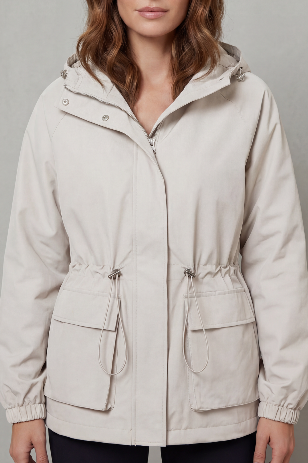 Ravelle – Utility style – Drawstring waterproof jacket-10494040768855-ZARA MAE LONDON