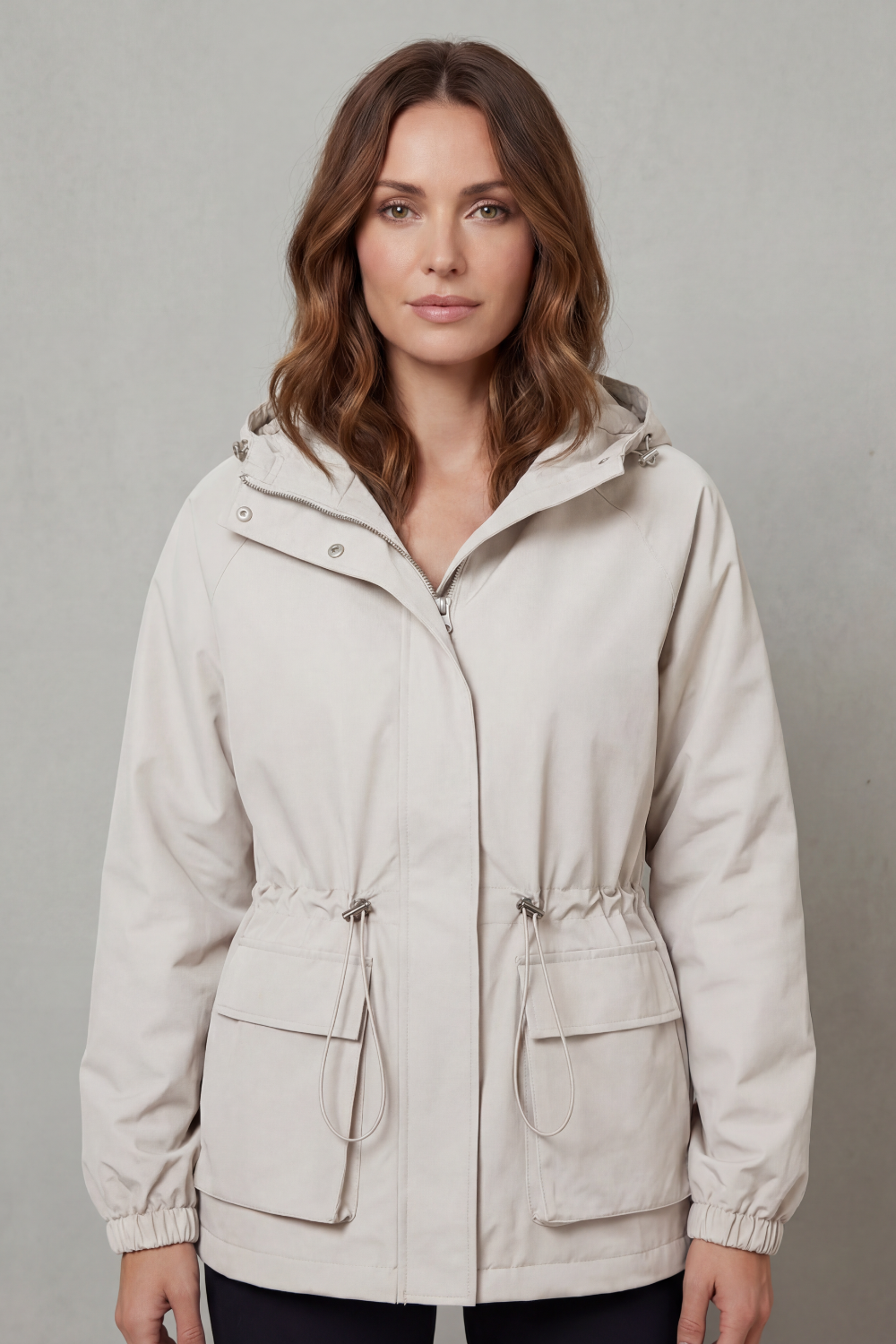 Ravelle – Utility style – Drawstring waterproof jacket-10494040768855-ZARA MAE LONDON