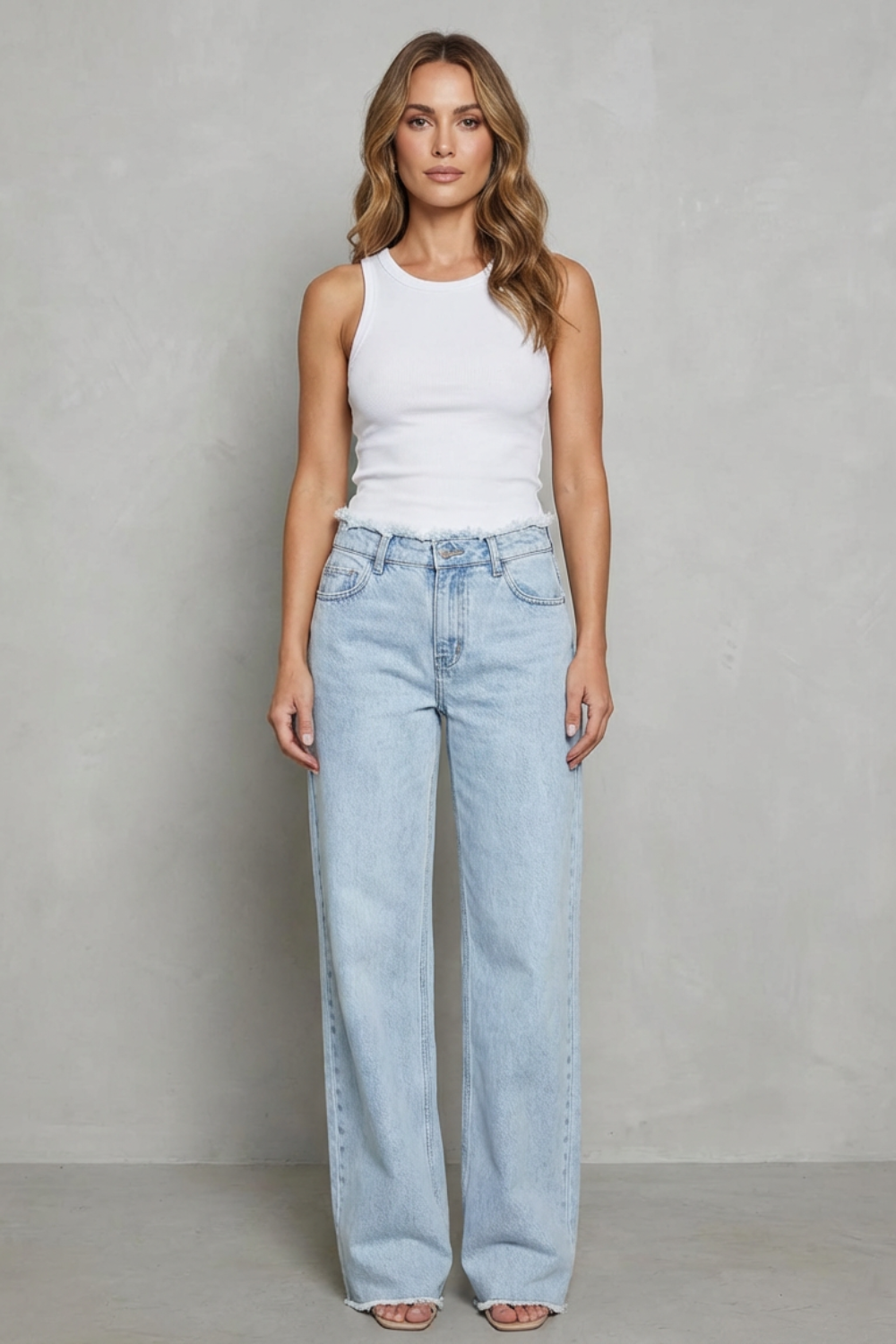 Rivazza – Raw hem detail – High-waist wide-leg jeans-10507979784535-ZARA MAE LONDON