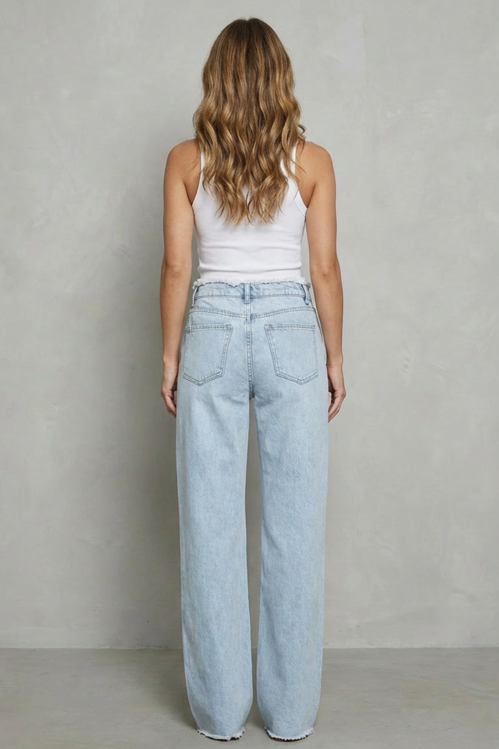 Rivazza – Raw hem detail – High-waist wide-leg jeans-10507979784535-ZARA MAE LONDON
