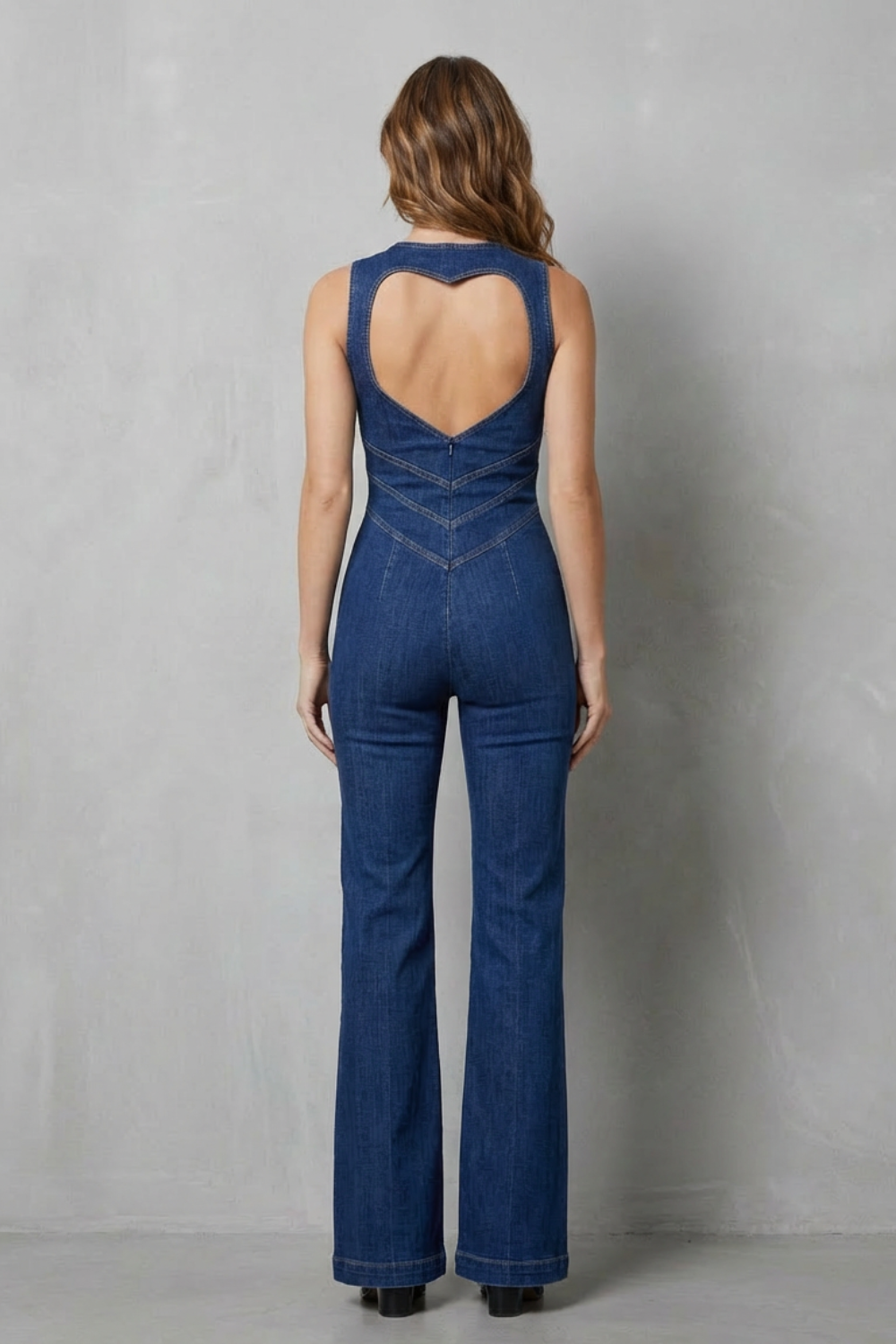 Rivazze – Zip front sculpt – Denim jumpsuit-10510339998039-ZARA MAE LONDON