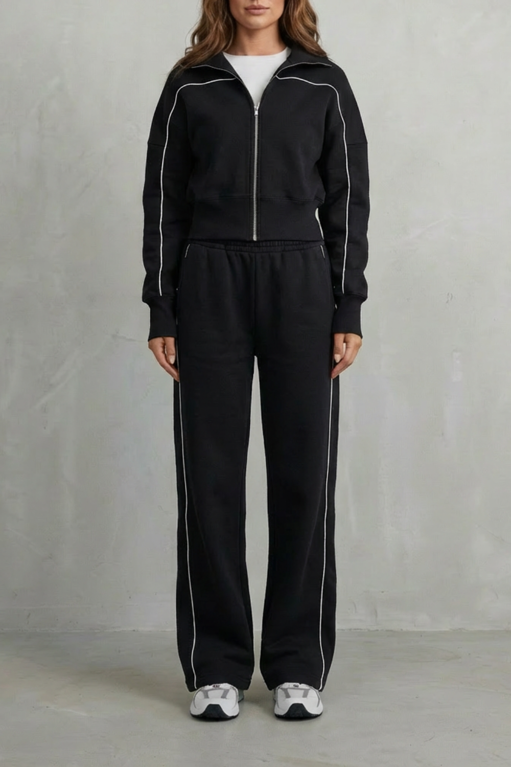 Savina – Urban Edge Piped Zip Jacket & Wide-Leg Pants Set-10508125569367-ZARA MAE LONDON