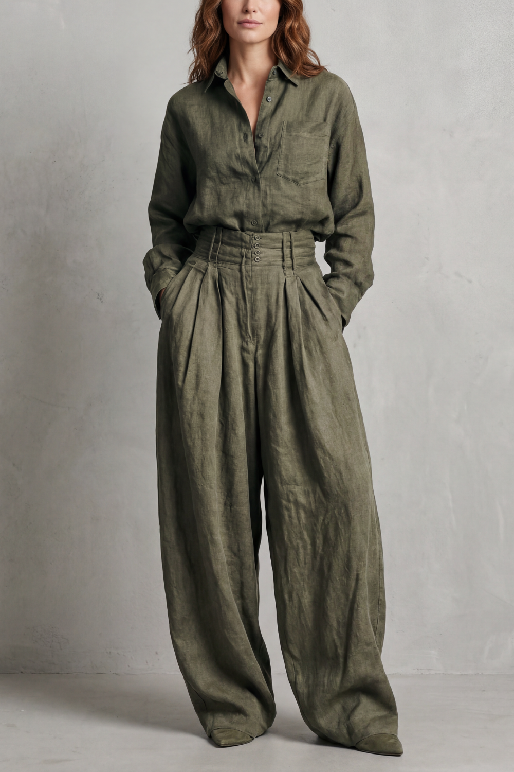 Savrielle – Relaxed neutral tailoring – Two-piece set-10483556483415-ZARA MAE LONDON