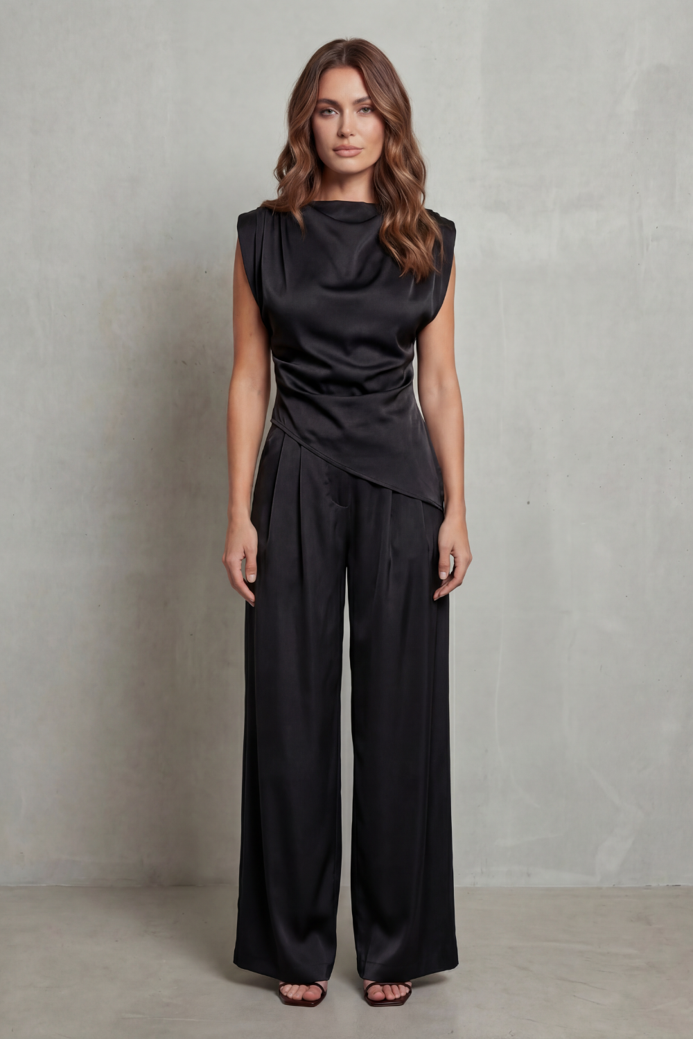 Selora – Draped waist detail – Casual elegance set-10490758988119-ZARA MAE LONDON