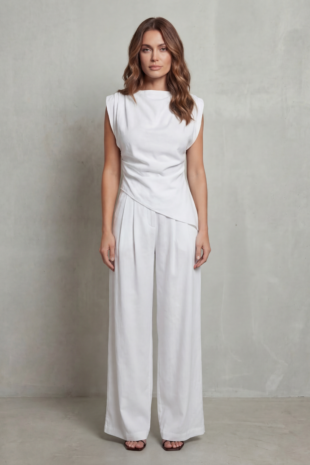 Selora – Draped waist detail – Casual elegance set-10490758988119-ZARA MAE LONDON