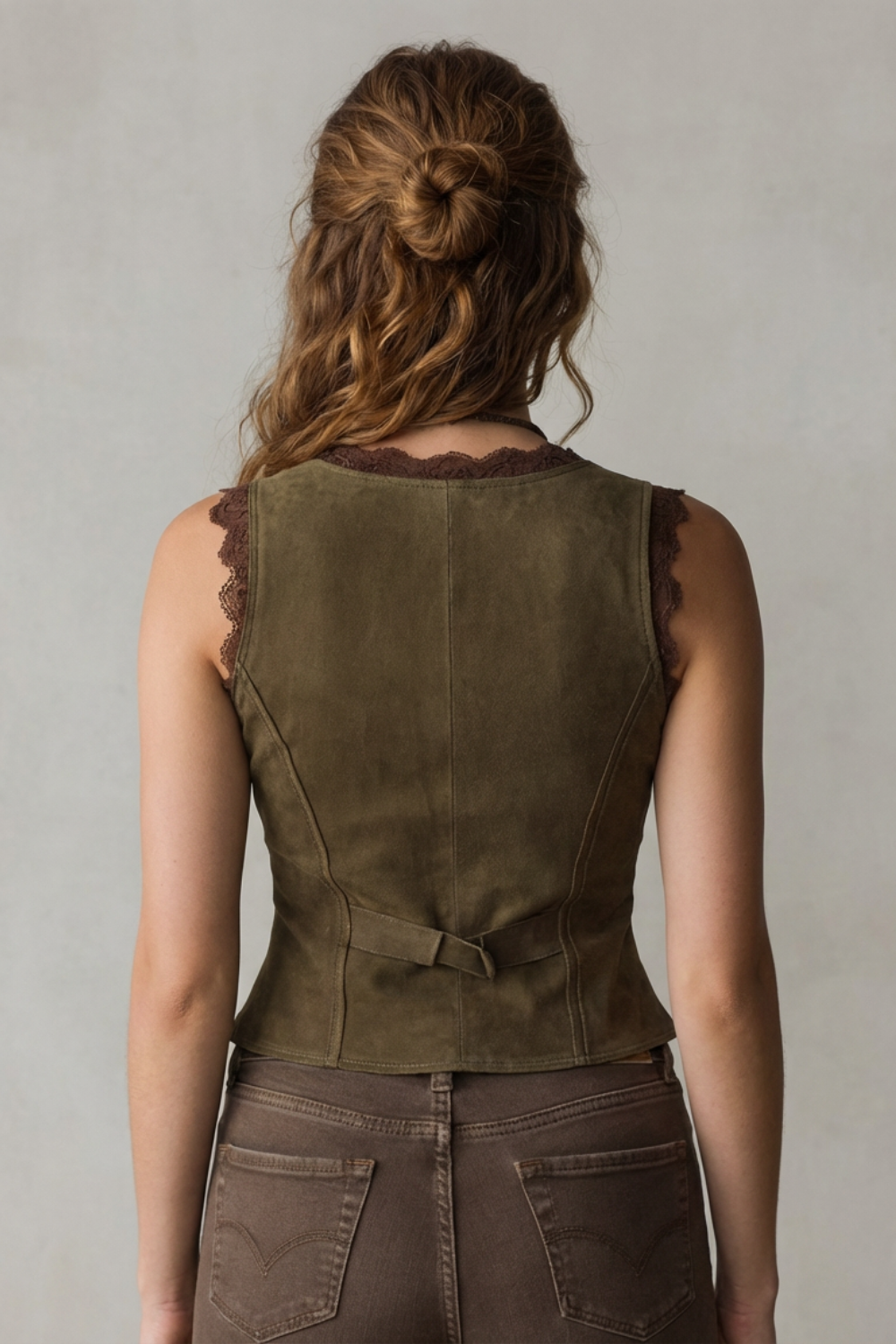 Serelune – Lace-trimmed charm – Fitted vintage vest-10497546289495-ZARA MAE LONDON