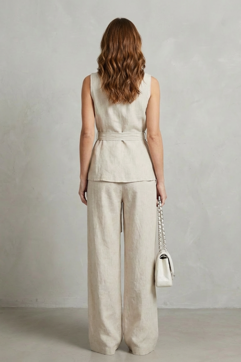 Serina – Sleeveless V-Neck Set – Summer Bow Tie Two-Piece-10510556987735-ZARA MAE LONDON