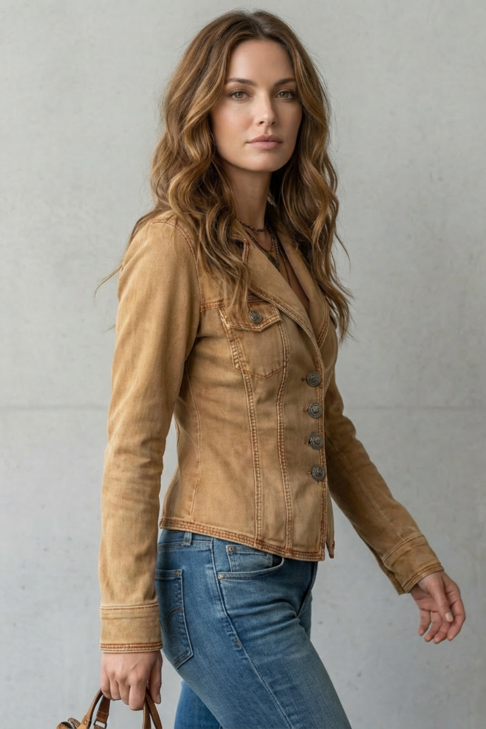 Valmira – Sculpted silhouette – Denim blazer-10497489600855-ZARA MAE LONDON