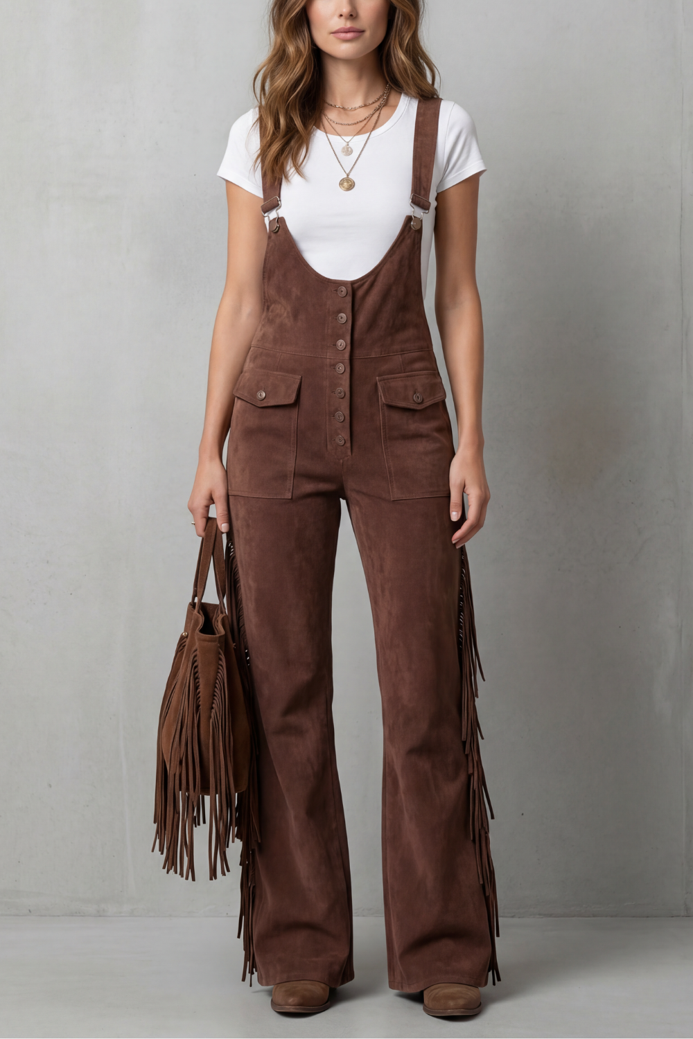 Valnera – Western fringe detail – Flared overalls-10483492913495-ZARA MAE LONDON
