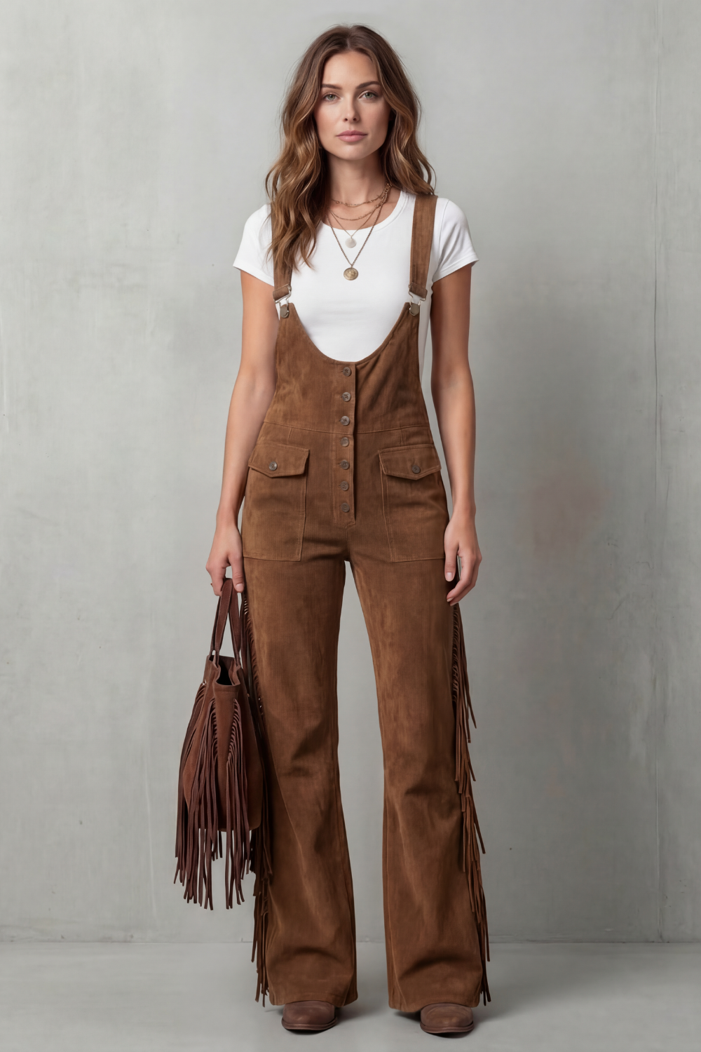 Valnera – Western fringe detail – Flared overalls-10483492913495-ZARA MAE LONDON