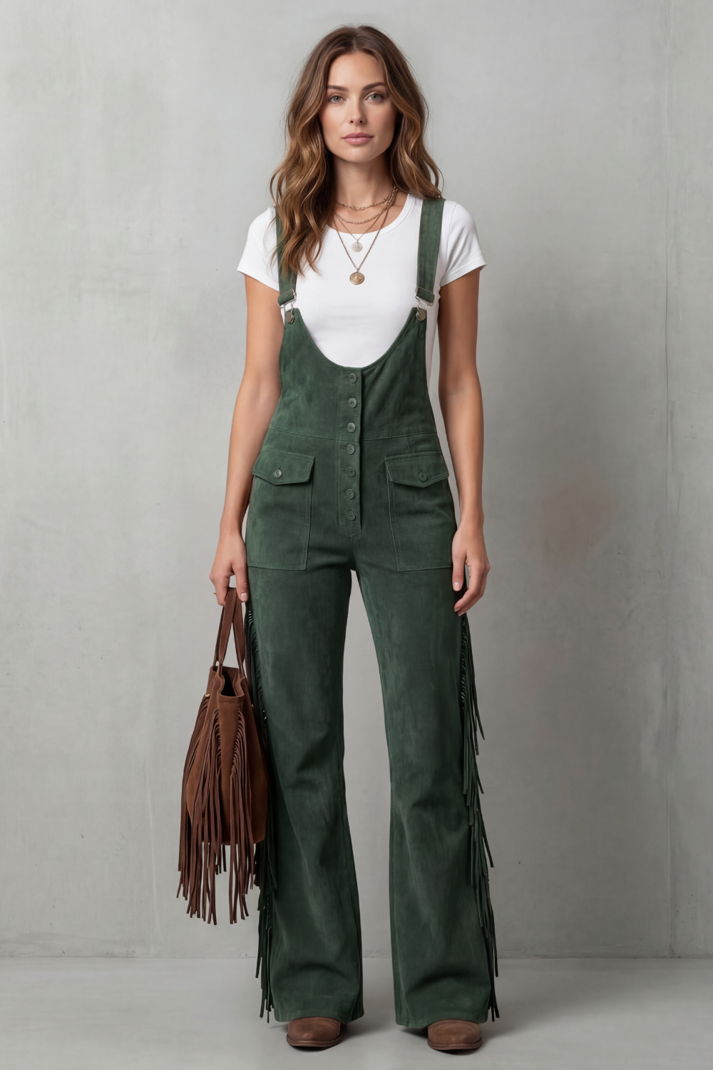 Valnera – Western fringe detail – Flared overalls-10483492913495-ZARA MAE LONDON