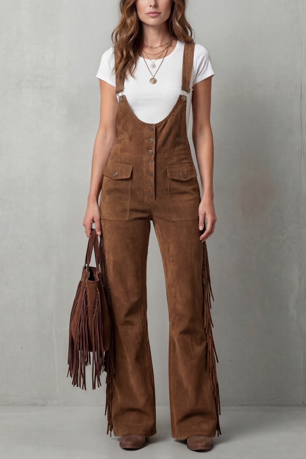 Valnera – Western fringe detail – Flared overalls-10483492913495-ZARA MAE LONDON
