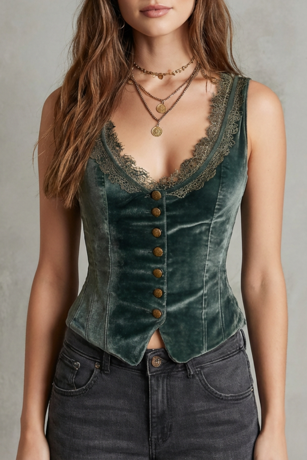 Virelisse – Velvet allure – Lace-trim tank top-10497631748439-ZARA MAE LONDON