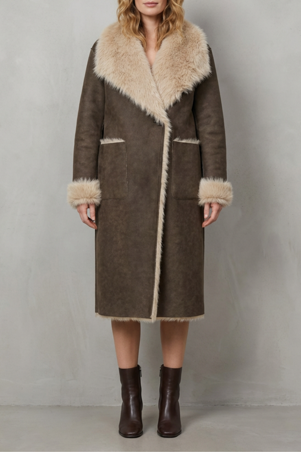 Virellia – Reversible texture – Faux shearling coat-10494038999383-ZARA MAE LONDON