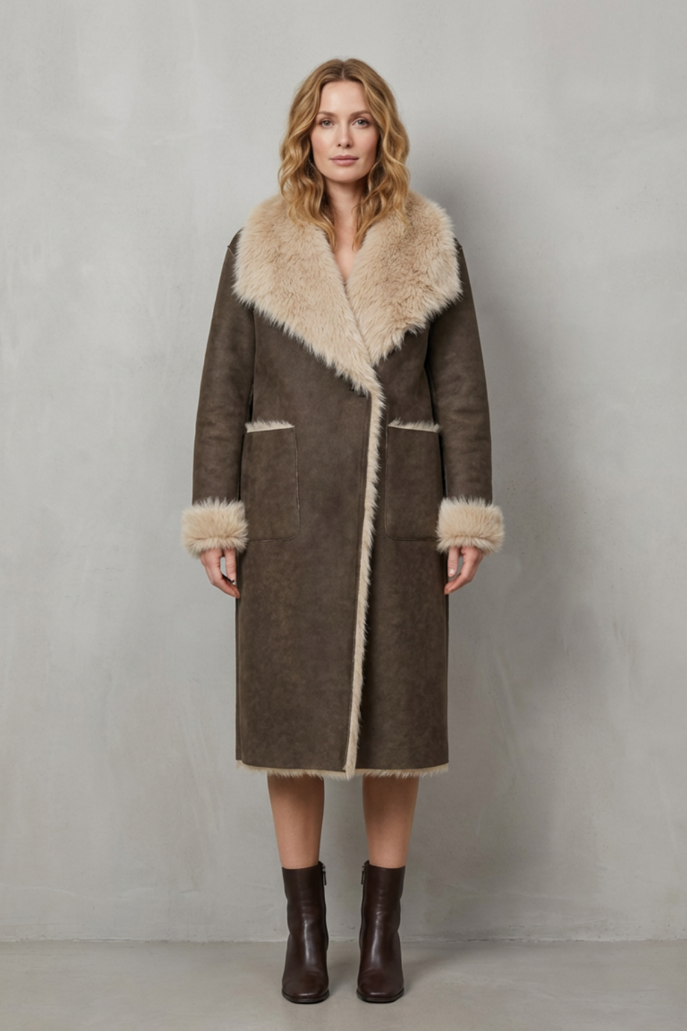 Virellia – Reversible texture – Faux shearling coat-10494038999383-ZARA MAE LONDON