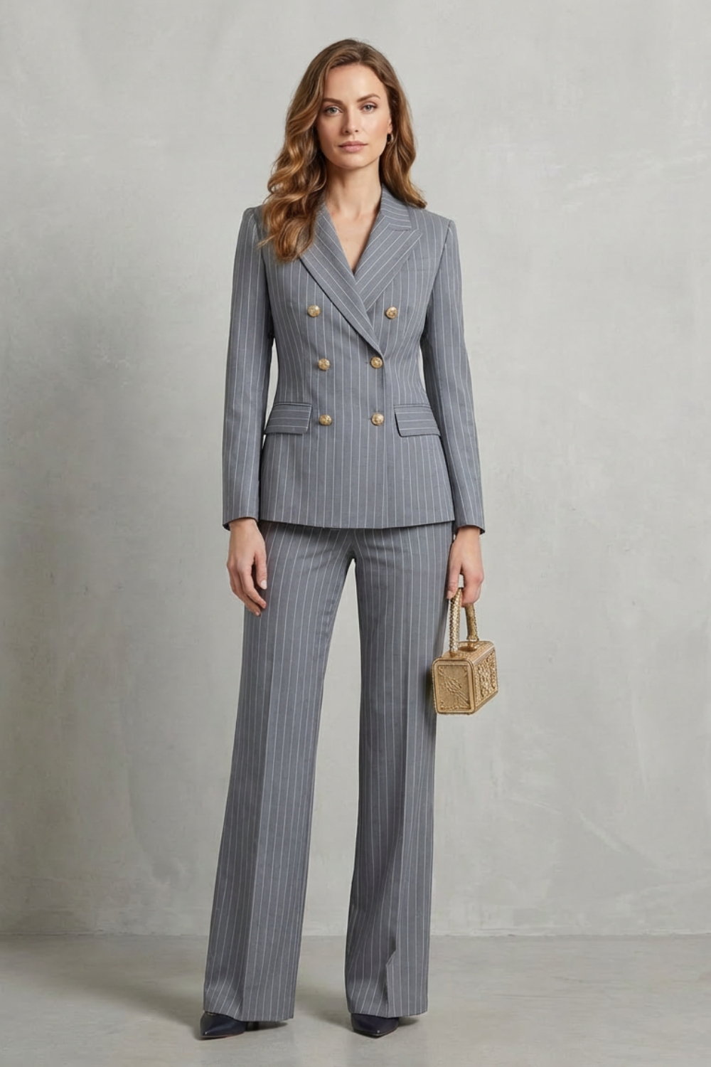 Vivienne – Double-Breasted Pinstripe Power Suit – Two-Piece Set-10508115804503-ZARA MAE LONDON