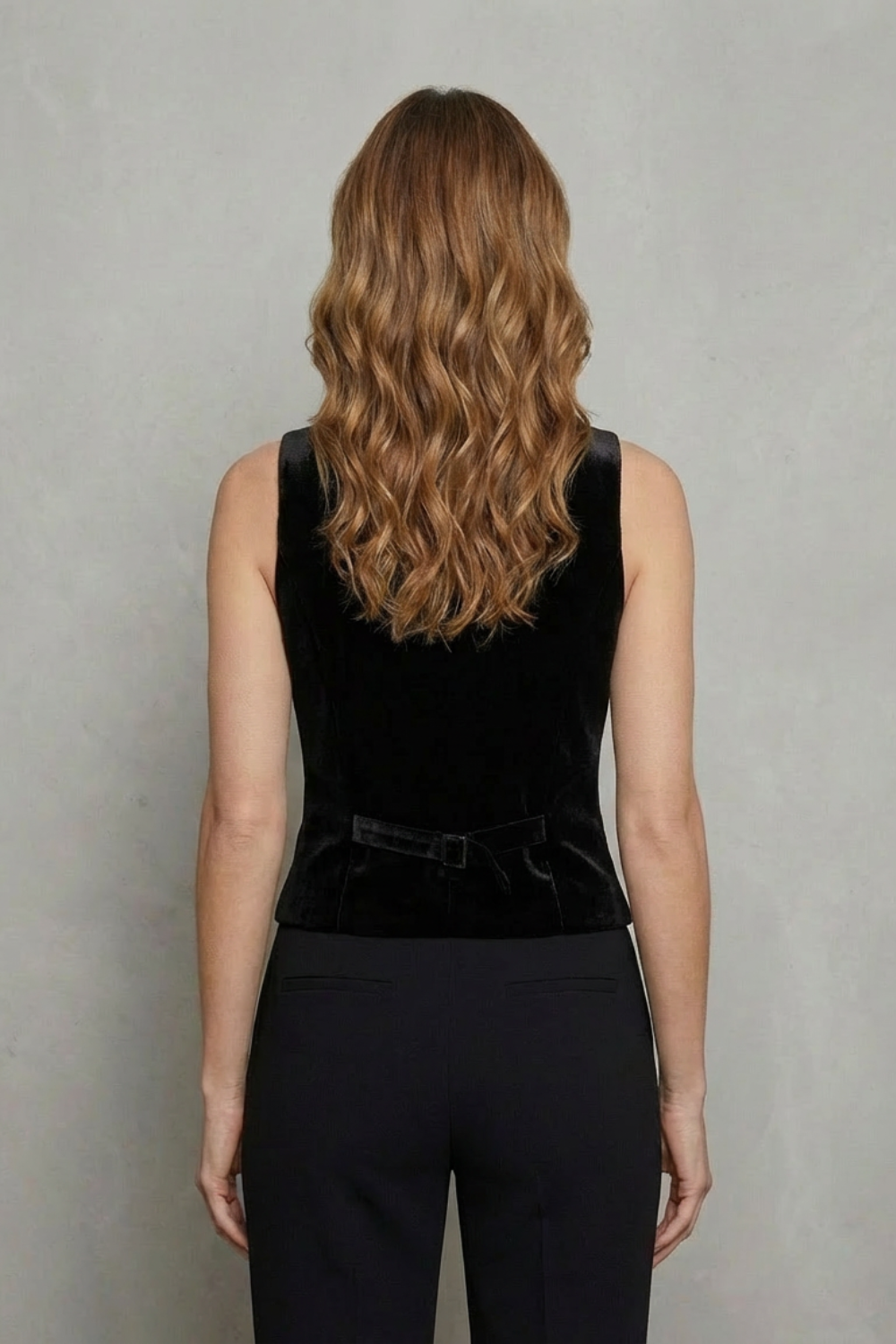 Viviette – Velvet Waistcoat Vest – Vintage-Inspired Buttoned Sleeveless Top-10497655505239-ZARA MAE LONDON